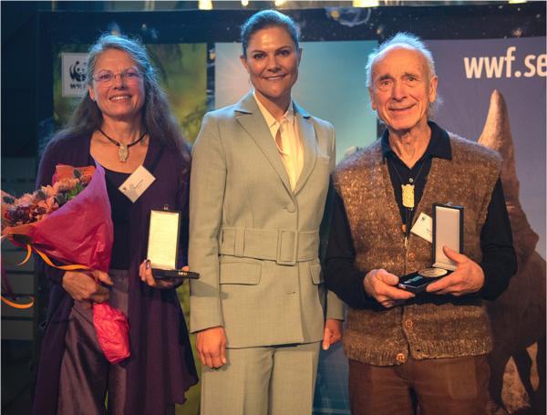 2022 delades priset av makarna Karin Ericson och Mats Ericson för deras naturvårdsengagemang att värna om Sveriges hotade vilda djurarter. Foto: WWF.